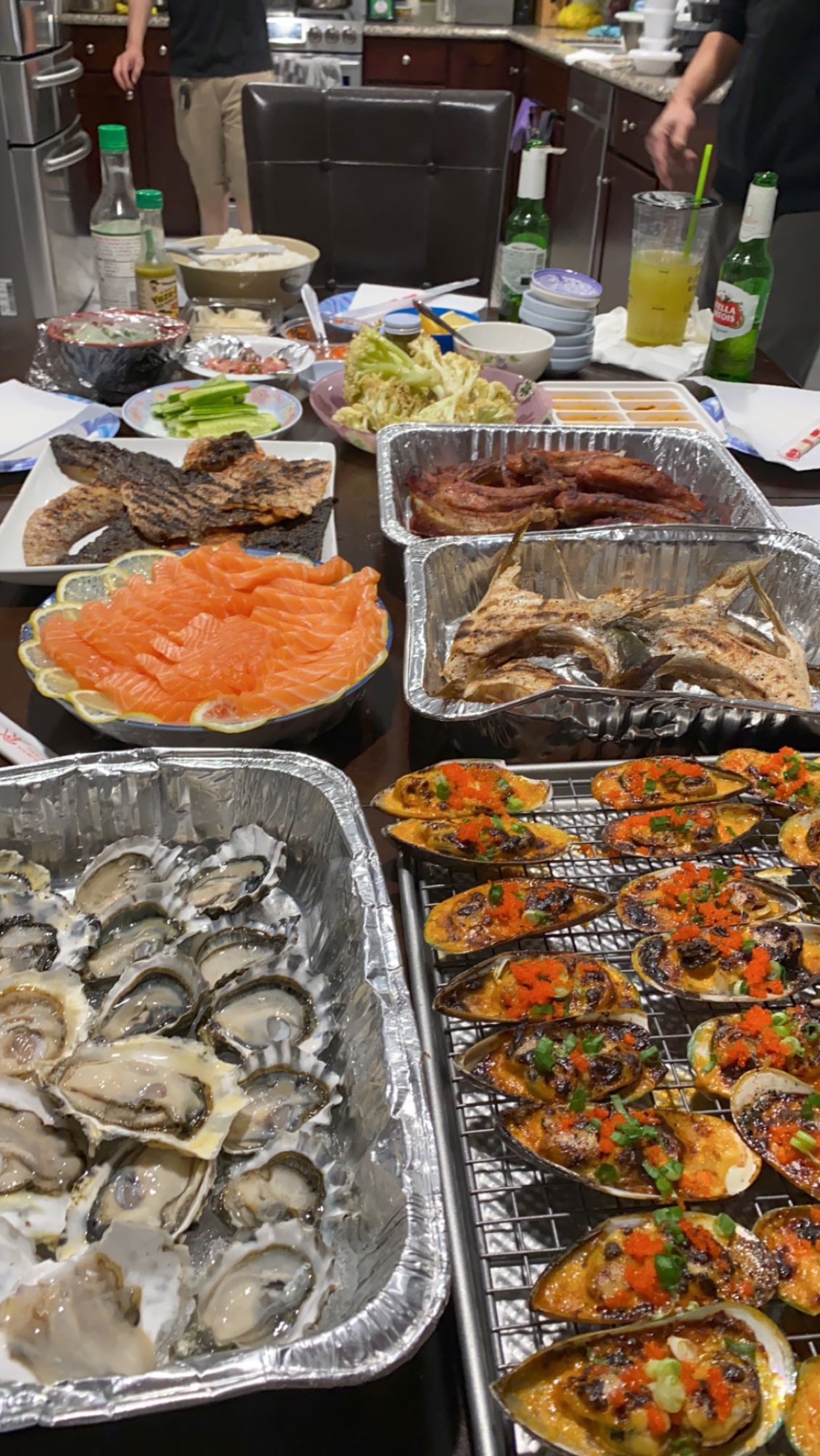 Grilled Oysters and Mussels