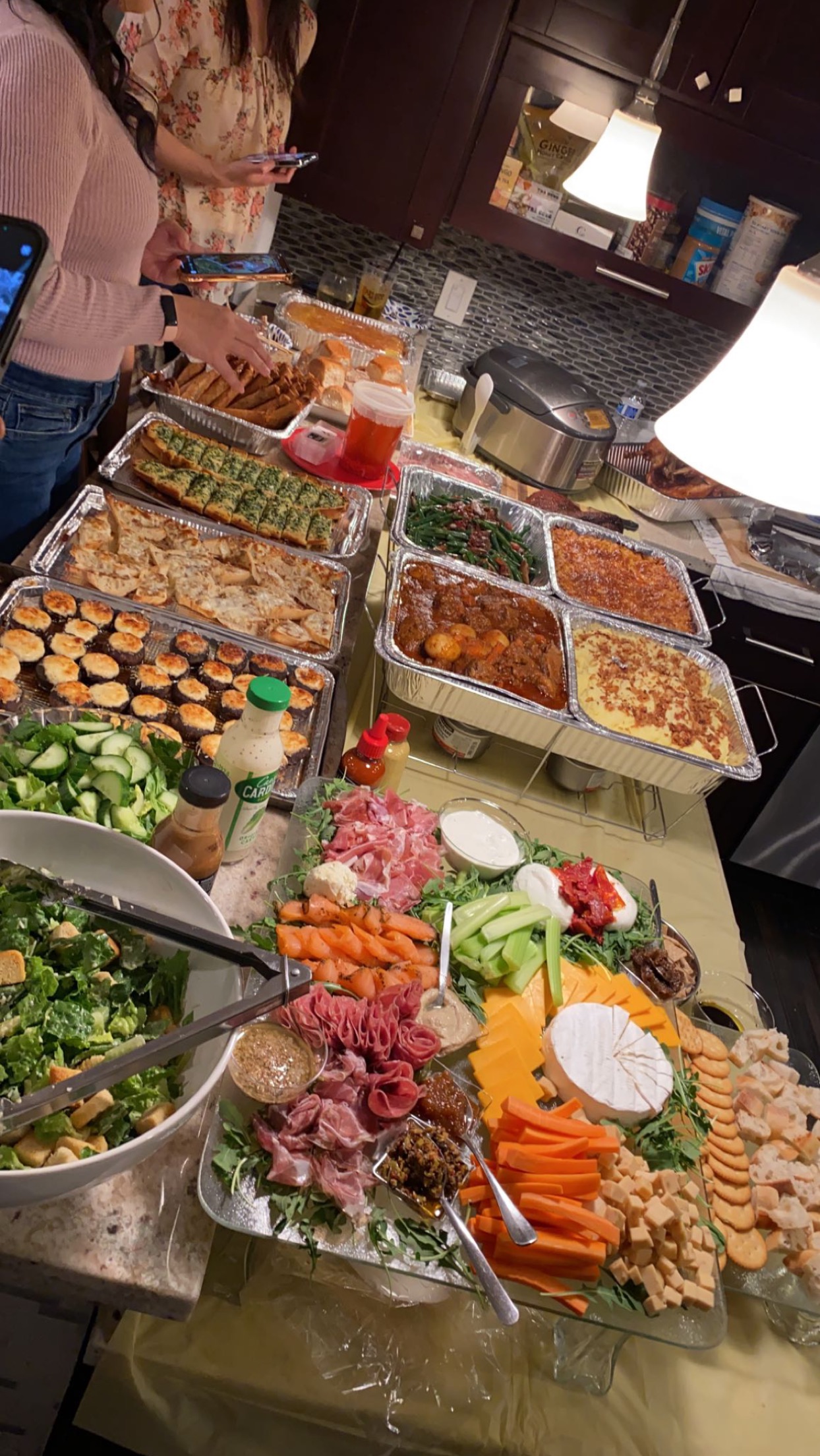 Dad's big buffet spread