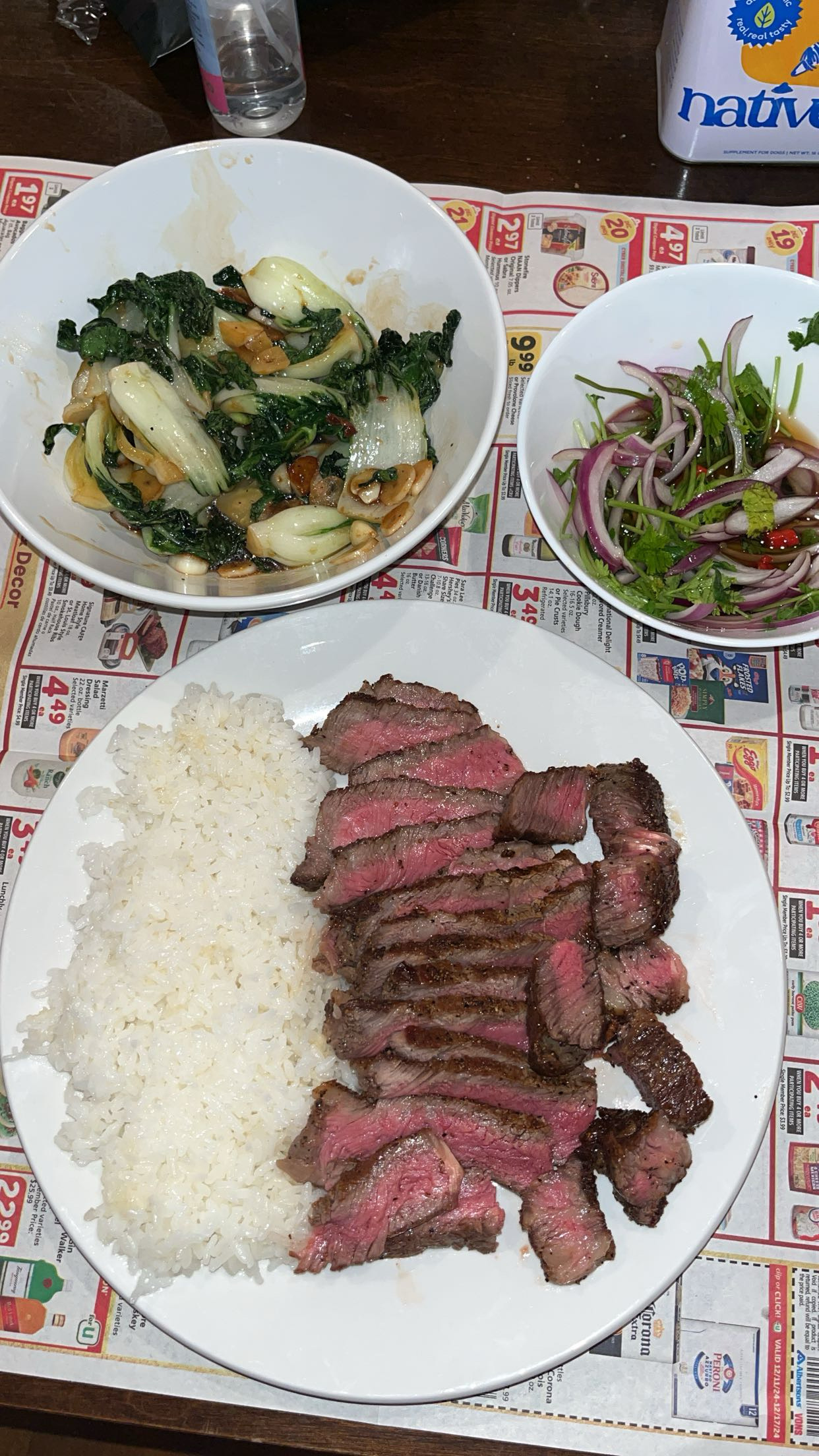 Steak rice bowl