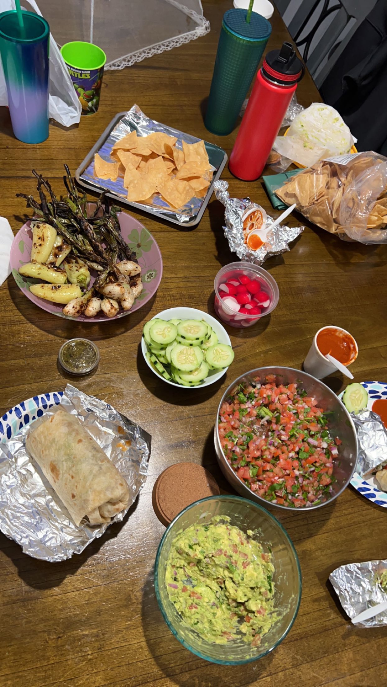 Taco spread table